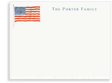 American Flag notecard