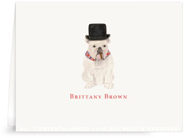 English Bulldog notecard