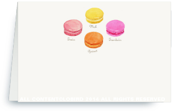place card macaron bright
