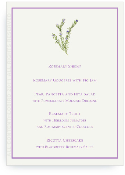 rosemary menu