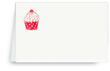 Cupcake-Red Polka Dot