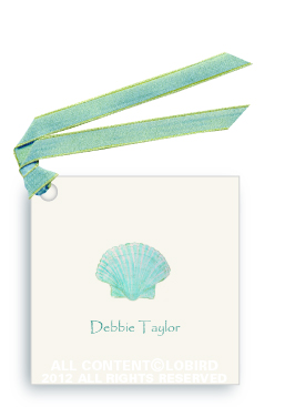 Aqua Green Scallop Shell