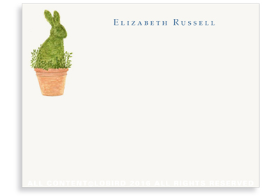 flat rabbit topiary notes