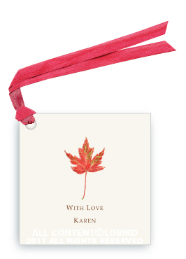 Rustic Red Autumn Leaf