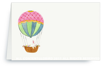 Hot Air Balloon With Easter Rabbit