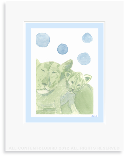 Lion-mother/baby