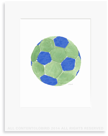Soccer Ball-blue/green