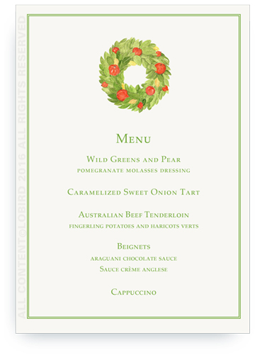 Pomegranate Wreath MENu