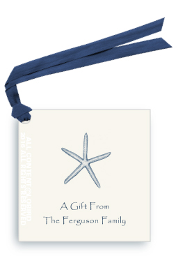 starfish tag - navy